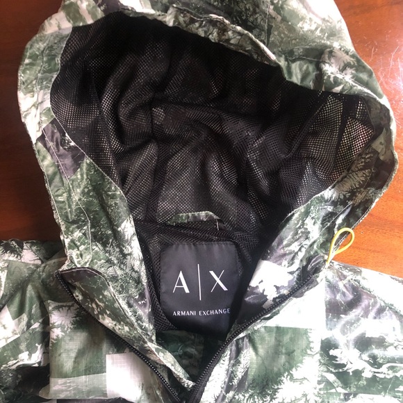 Armani Exchange Camo Rain Hoodie - Picture 3 of 7